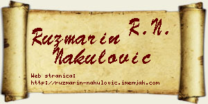 Ruzmarin Nakulović vizit kartica